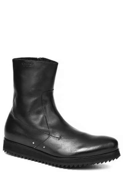 Итальянские мужские ботинки Calvin Klein 9021 мех черный
