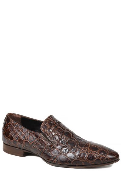 Итальянские мужские туфли GiamPieroNicola 14305 коричневый питон
