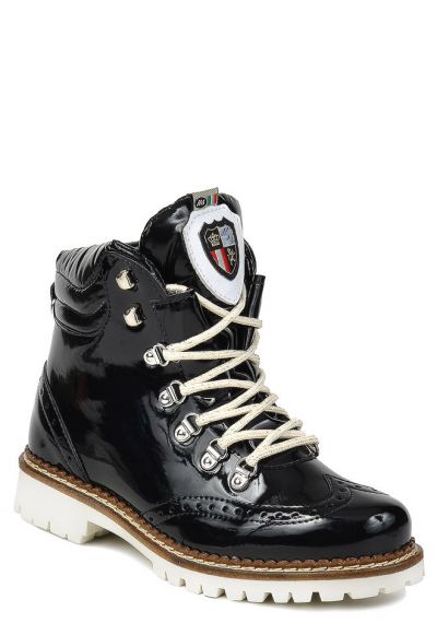 Итальянские женские ботинки Nis 1615407 шерсть черный
